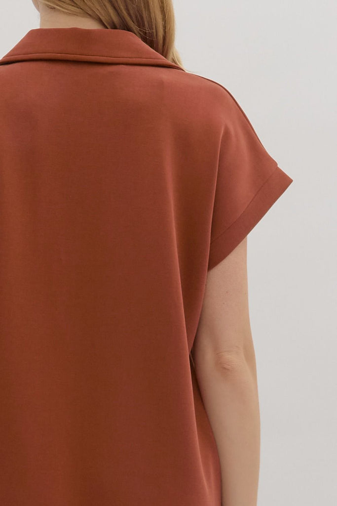 Back Collar detail of autumn stroll midi