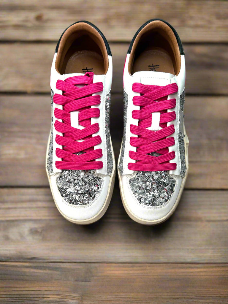 Another Round Silver Sequins Sneakers | Cornell's Country Store