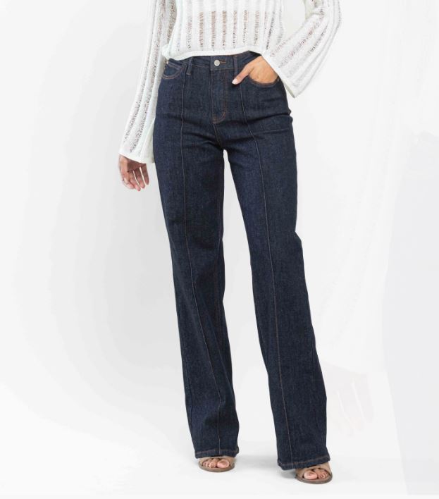Judy Blue Hi Waist From Seam Wide Leg Jeans | Cornell's Country Store