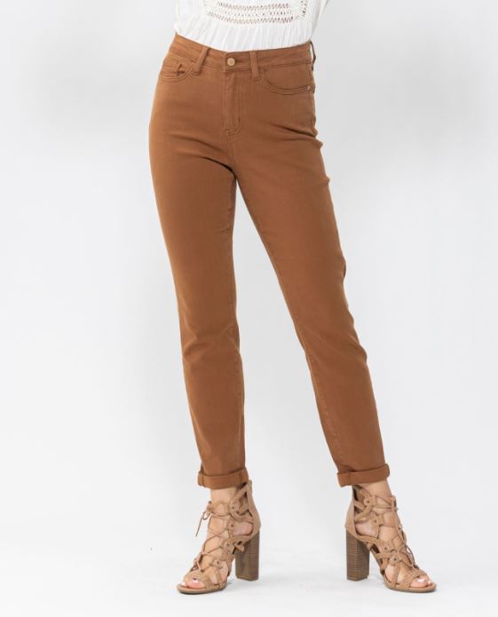 Judy Blue High Waist Slim Fit Brown Jeans | Cornell's Country Store