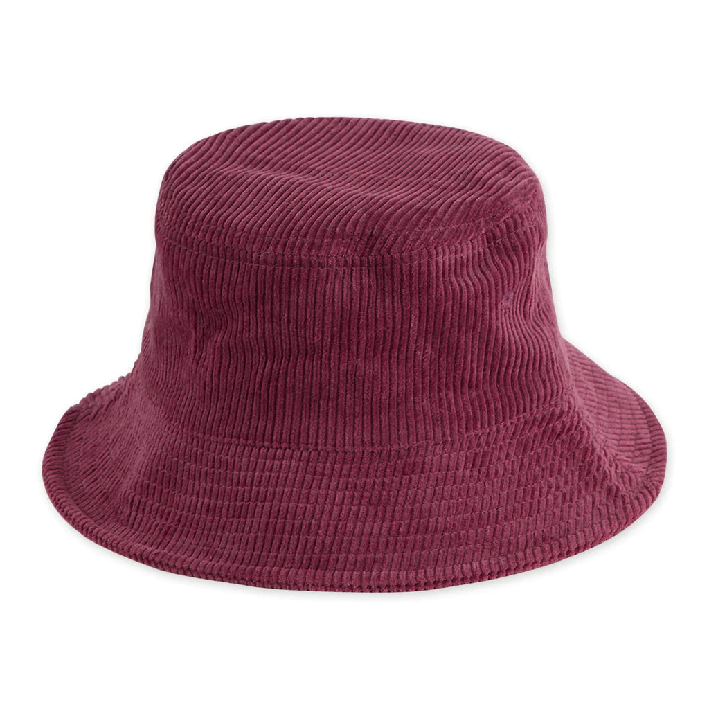 Corduroy Bucket Hat - Cranberry | Cornell's Country Store