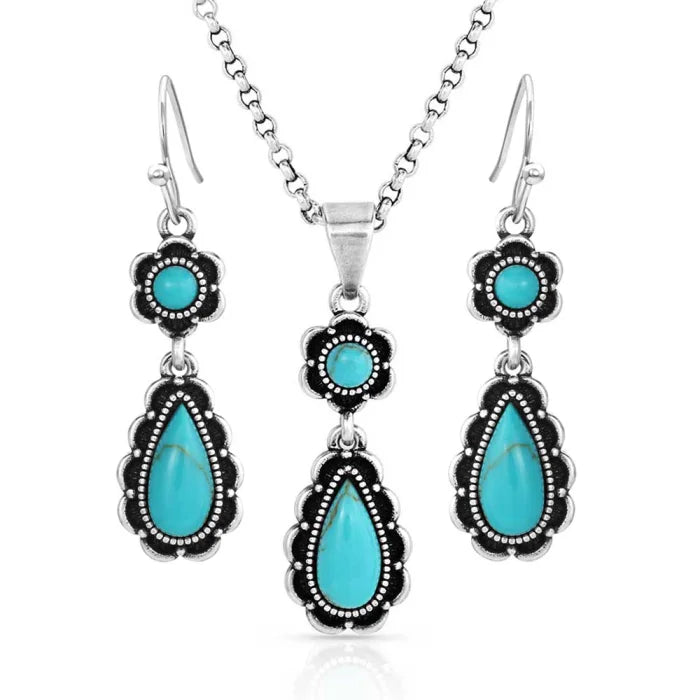 Spring Showers Turquoise Jewelry Set JS5632 | Cornell's Country Store
