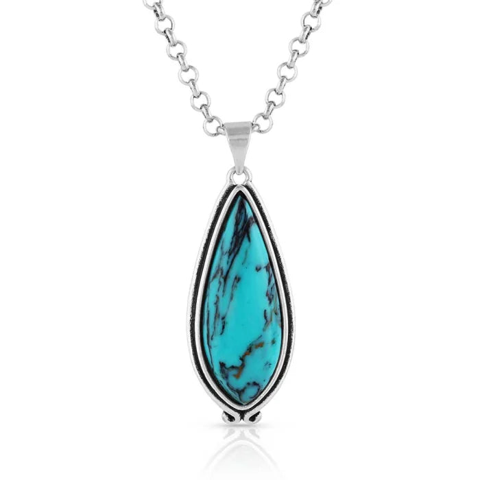 Oasis Waters Oval Turquoise Necklace NC5506 | Cornell's Country Store