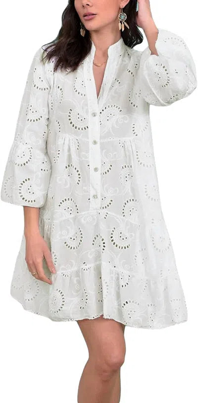 Top It Off Riley White Eyelet Dress