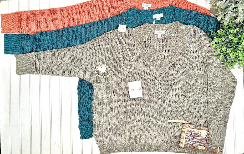 Oscar V-Neck Sweater by Mud Pie | Cornell's Country Store