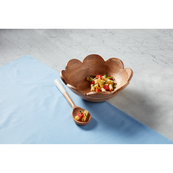 Mud Pie Wood Scallop Bowl w/ Server | Cornell's Country Store