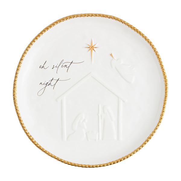 Mud Pie Round Nativity Platter | Cornell's Country Store