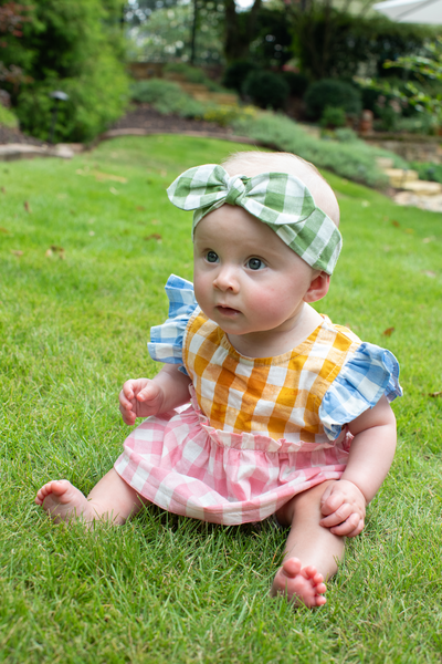 Mud Pie Mixed Check Pinafore Set | Cornell's Country Store