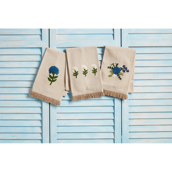 Mud Pie Floral Embroidery Towels | Cornell's Country Store
