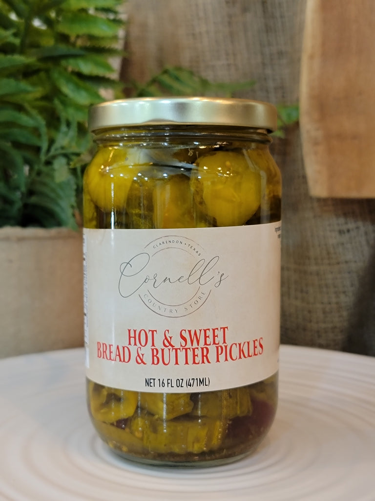 Hot & Sweet Bread & Butter Pickles | Cornell's Country Store