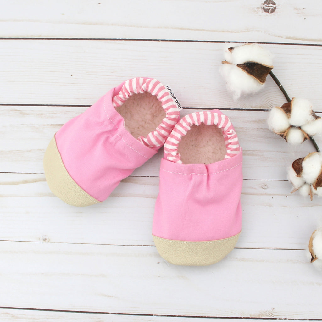 Scooter Booties Solid Pink Baby Shoes | Cornell's Country Stoore
