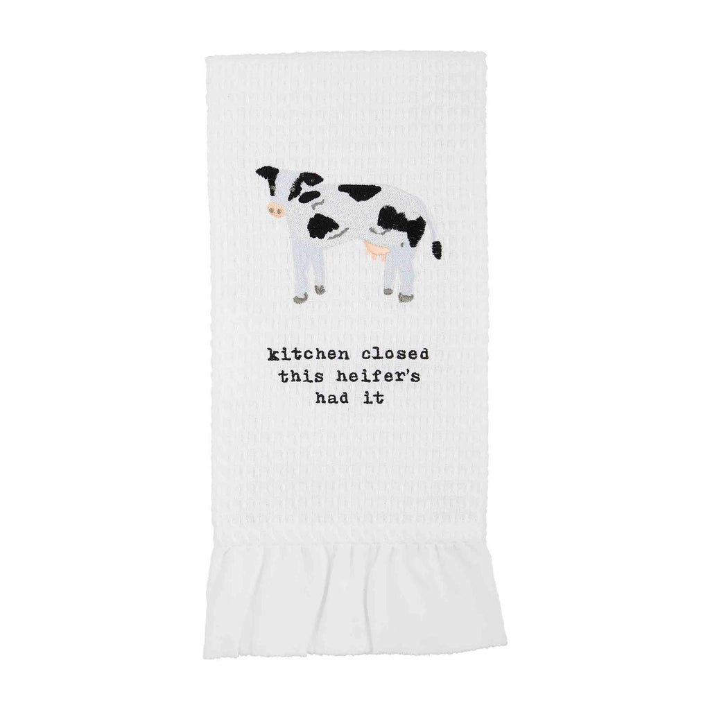 Mud Pie This Heifer's Had It Waffle Towel | Cornell's Country Store