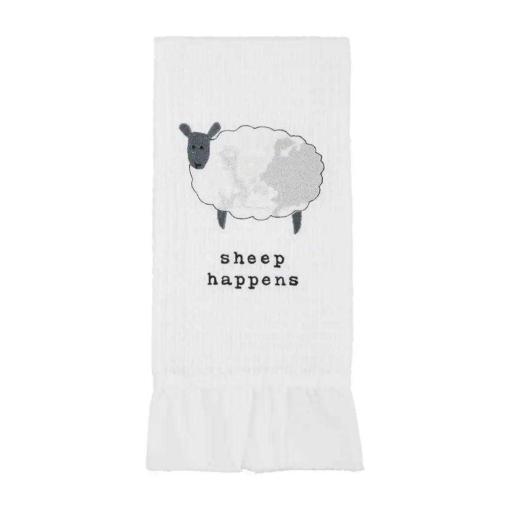 Mud Pie Sheep Happens Towel | Cornell's Country Store