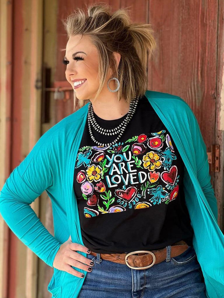 Laken Turquoise Mid Length Cardigan | Cornell's Country Store