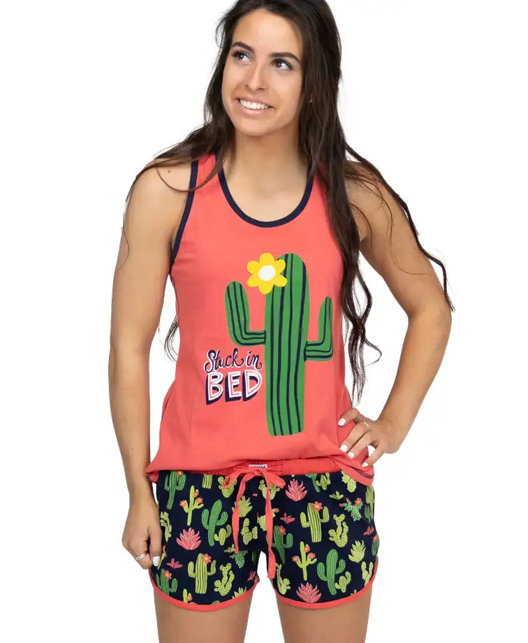 Lazy One Stuck In Bed Tank and Shorts Set | Cornell's Country Store