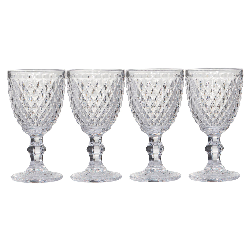 Clear Quilted 12 oz Goblets | Cornell's Country Store