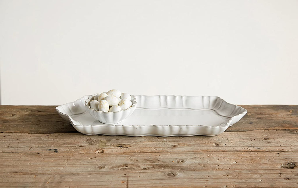 White Terracotta Platter | Cornell's Country Store