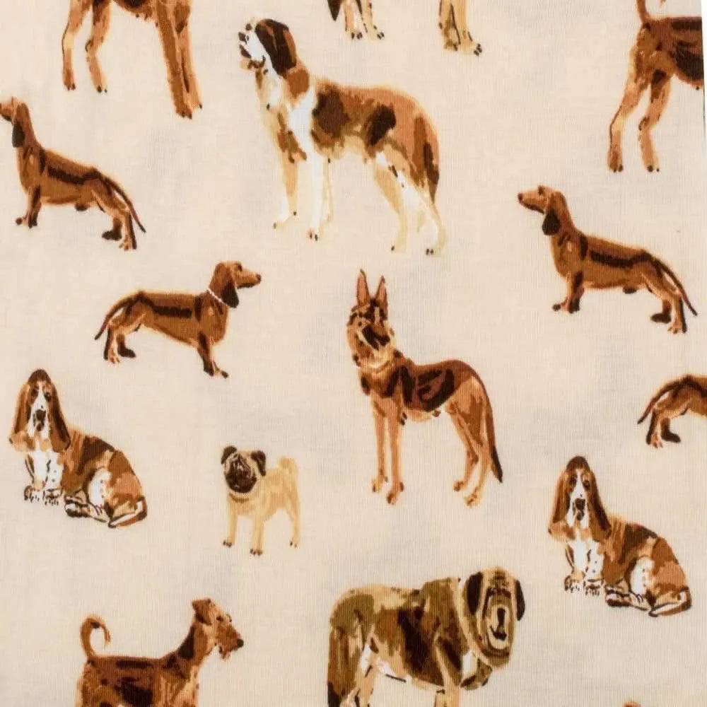 Milkbarn Dog Print Organic Kerchief Bib | Cornell's Country Store