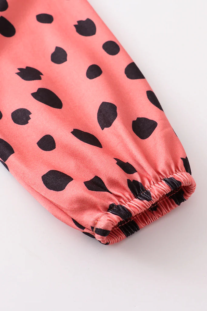Leopard Dot Ruffle Bell Bottom Pants Set  | Cornell's Country Store