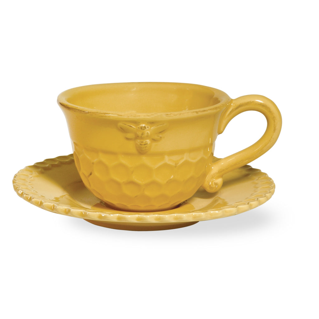 Honeycomb Teacup and Saucer | Cornell's Country Store
