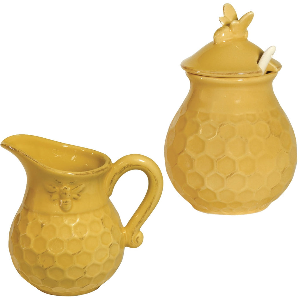 Honeycomb Cream and Sugar Set | Cornell's Country Store