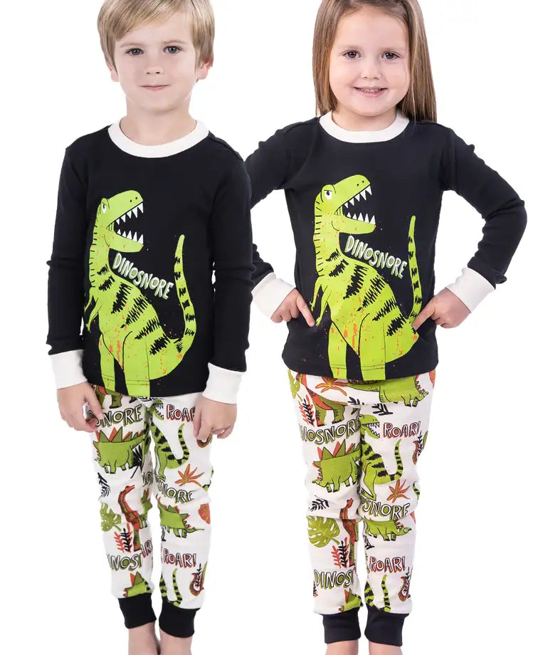 Lazy One Dinosnore Kid's Long Sleeve PJ's | Cornell's Country Store