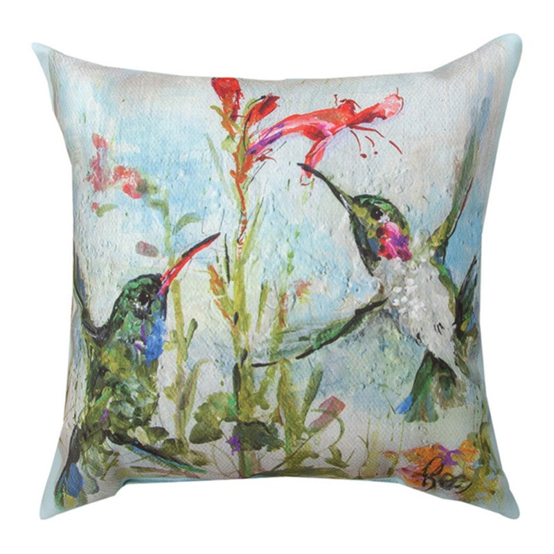 Two Hummingbirds Climaweave Pillow | Cornell's Country Store